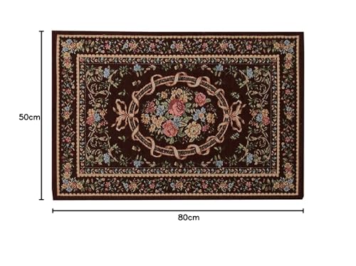 IKEHIKO Entrance Mat, Elise, Brown, Approx. 50 X 80cm, Chenille, Elegance #2317109