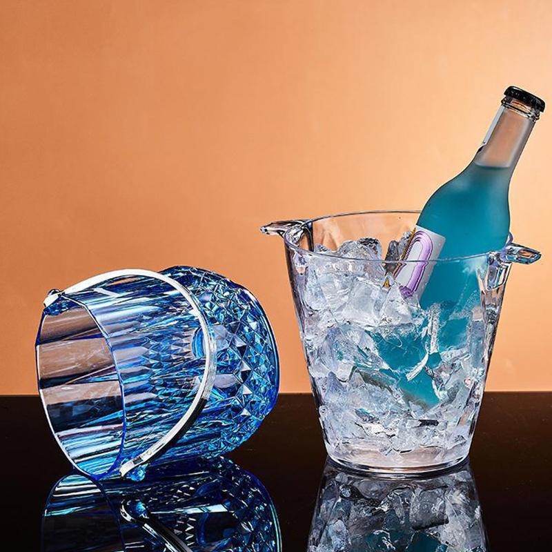 Transparent Wine Ice Cooler For Party Home Whisky Ice Bucket Ice Champagne Bucket Thermal Beer Bucket Bar Accessories