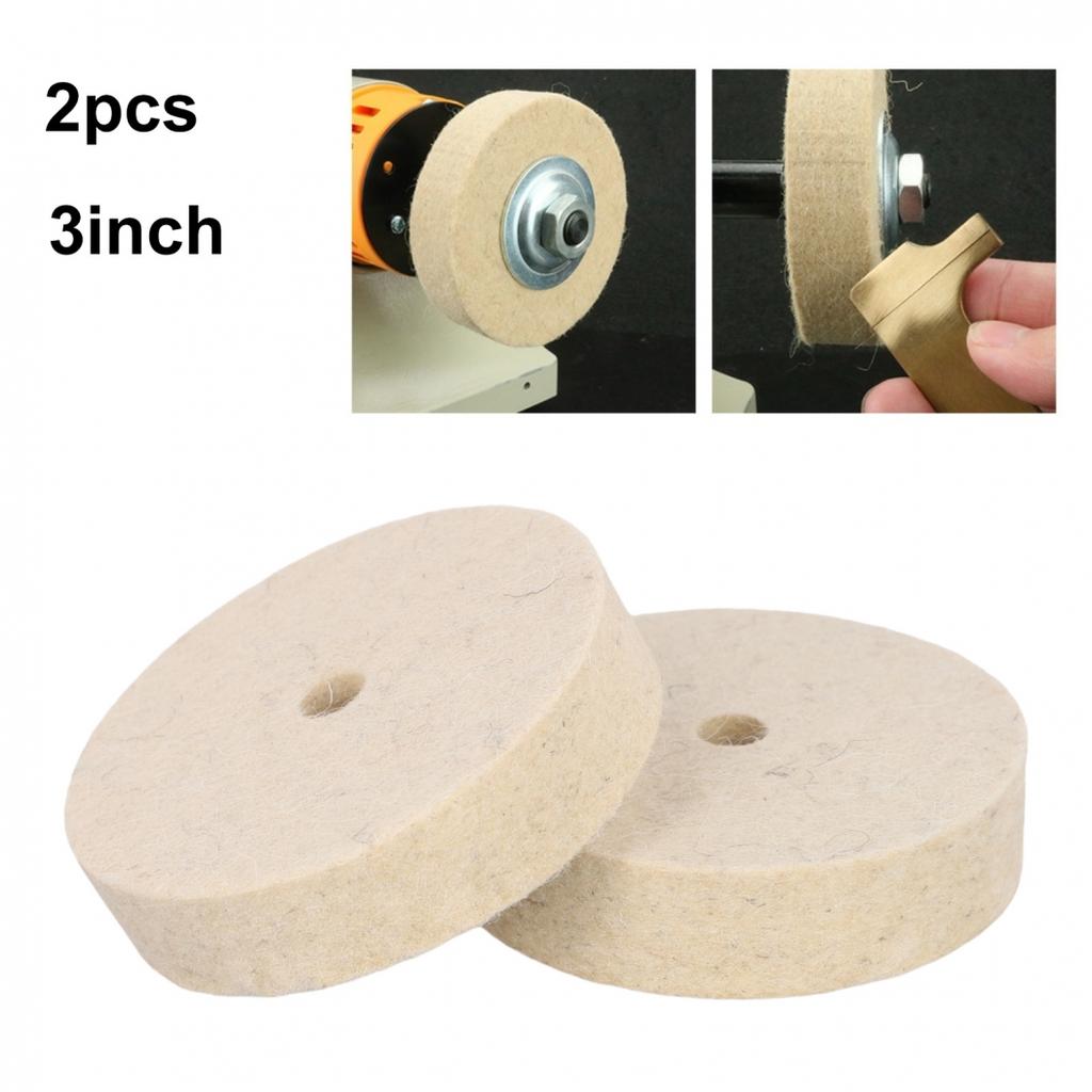 75mm Wool buffing wheel Abrasive Felt Disc Pad Polisher Buffing Grinding