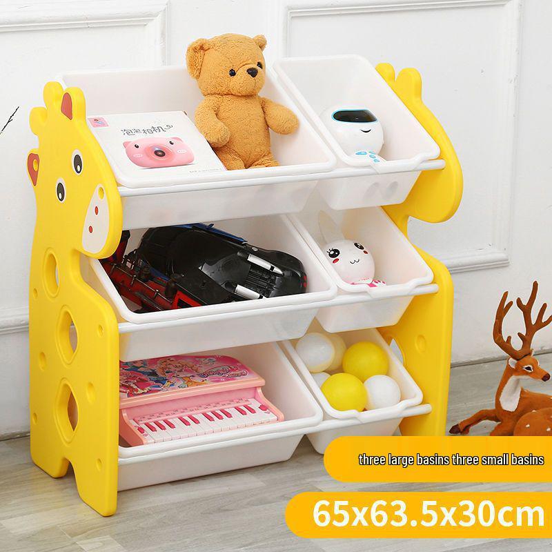 Dinosaur-Themed Kids' Multi-Layer Storage Shelf and Organizer