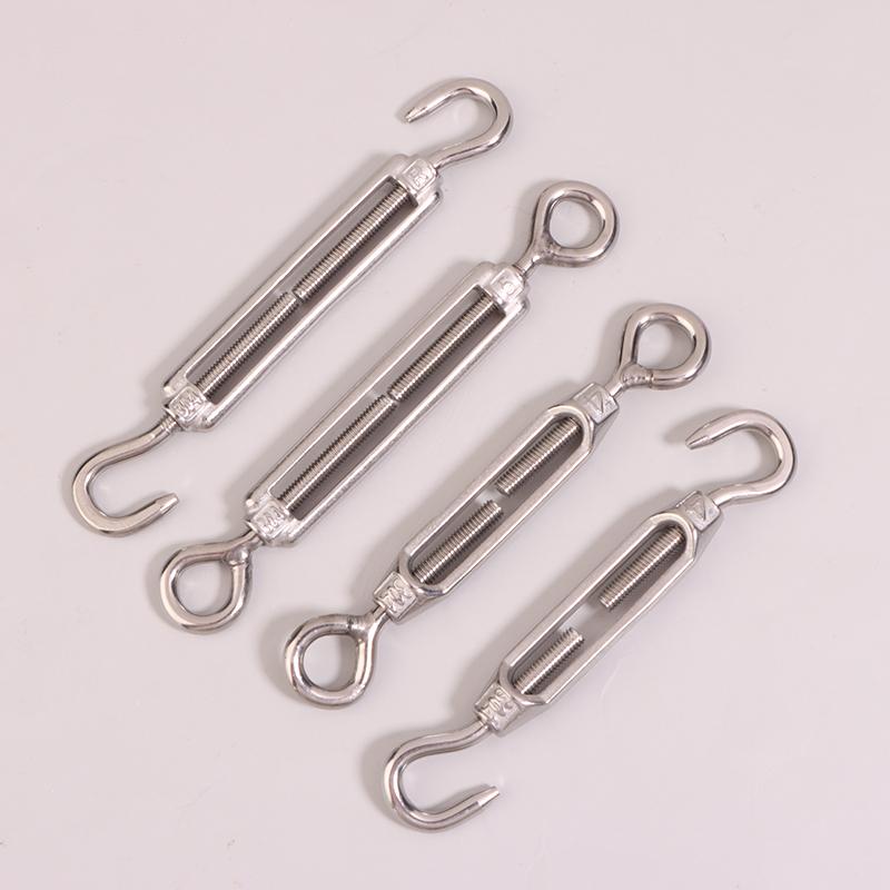 1Pc Oc/Oo/Cc Type M4 M5 M6 M8 Stainless Steel 304 Adjust Chain Rigging Hooks Eye Turnbuckle Wire Rope Tension Device