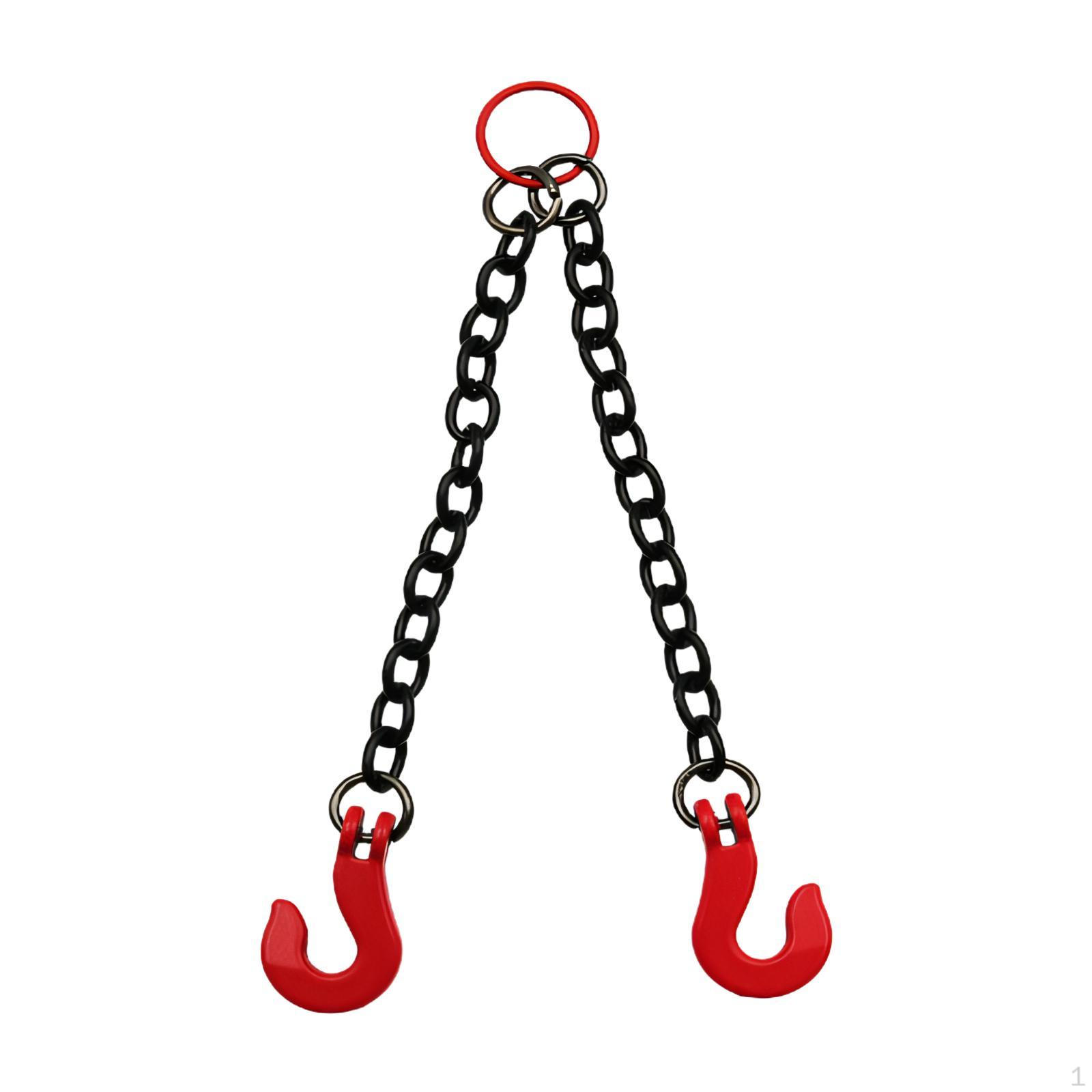 

2 Pieces Metal Toy Car Lifting Chain for RC Cars with Hooks, Easy Installation, Suitable Vehicle 2 Hook