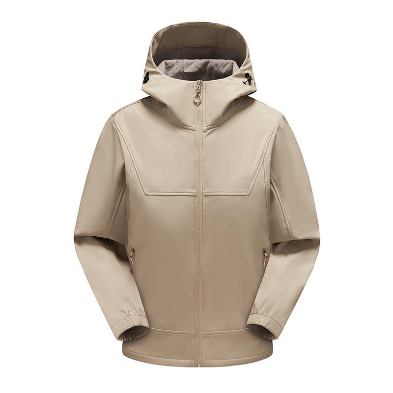 Couples' Hooded Windbreaker: Autumn/Winter Travel, Soft Shell, Windproof, Waterproof, Breathable, Warm, Mountaineering Single Layer.