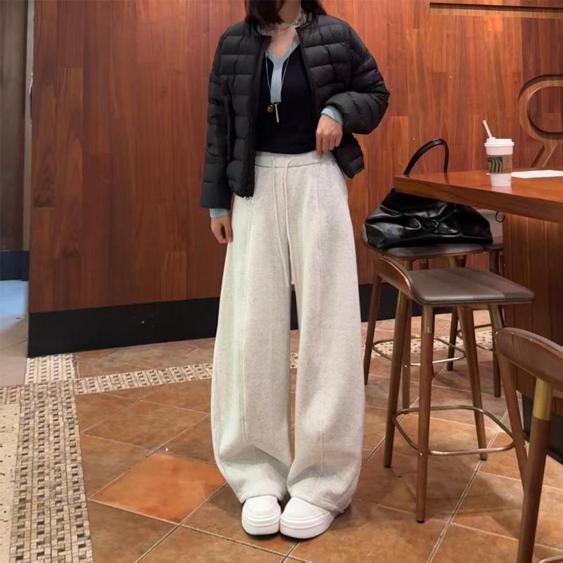 

2025 Winter Korean High-Waist Velvet Slimming Balloon Pants for Women Medium