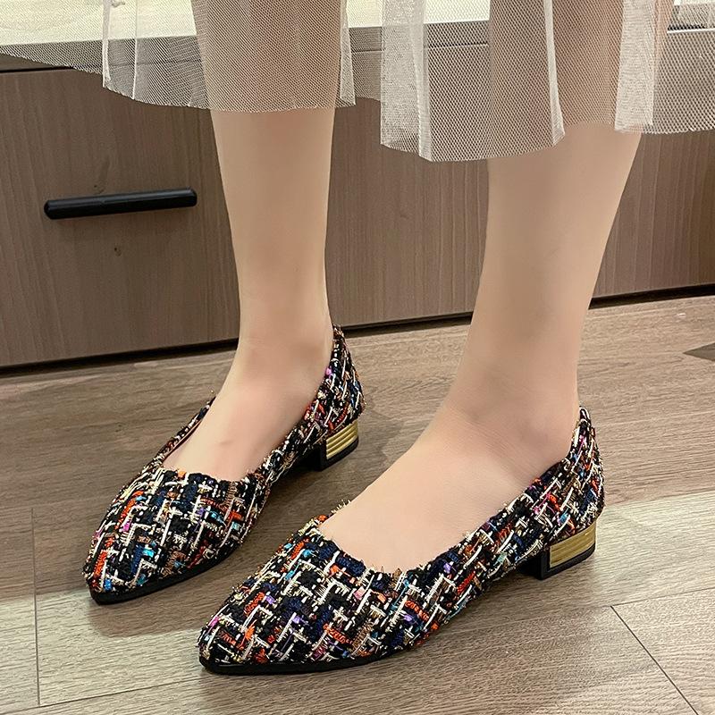 

2025 foreign trade large size single shoes 2024 new casual versatile pointed lazy one pedal shallow mouth single shoes women 35