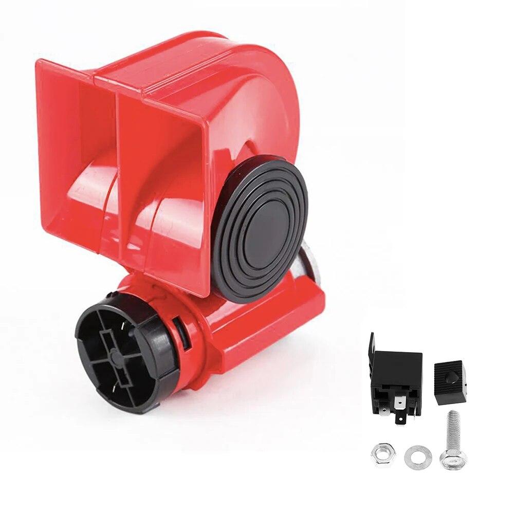 

Воздушный звуковой сигнал Farbin Snail с реле компрессора, 12 В, 150 дБ, супер громкий двухтональный автомобильный звуковой сигнал для грузовика, мотоцикла, автомобильный аксессуар Red-A