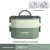 Microwaveable Insulated Lunch Box with Cutlery: Large Capacity Bento for Office Workers and Students