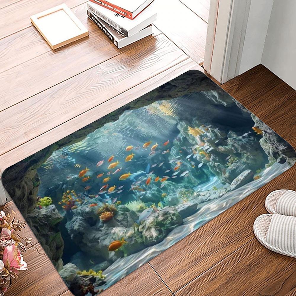 Tiefseehai Teppich Kinderzimmer Ozean Thema Bodenmatte Wohnzimmer Schlafzimmer Teppich Kreative und Einzigartige Heimdekoration