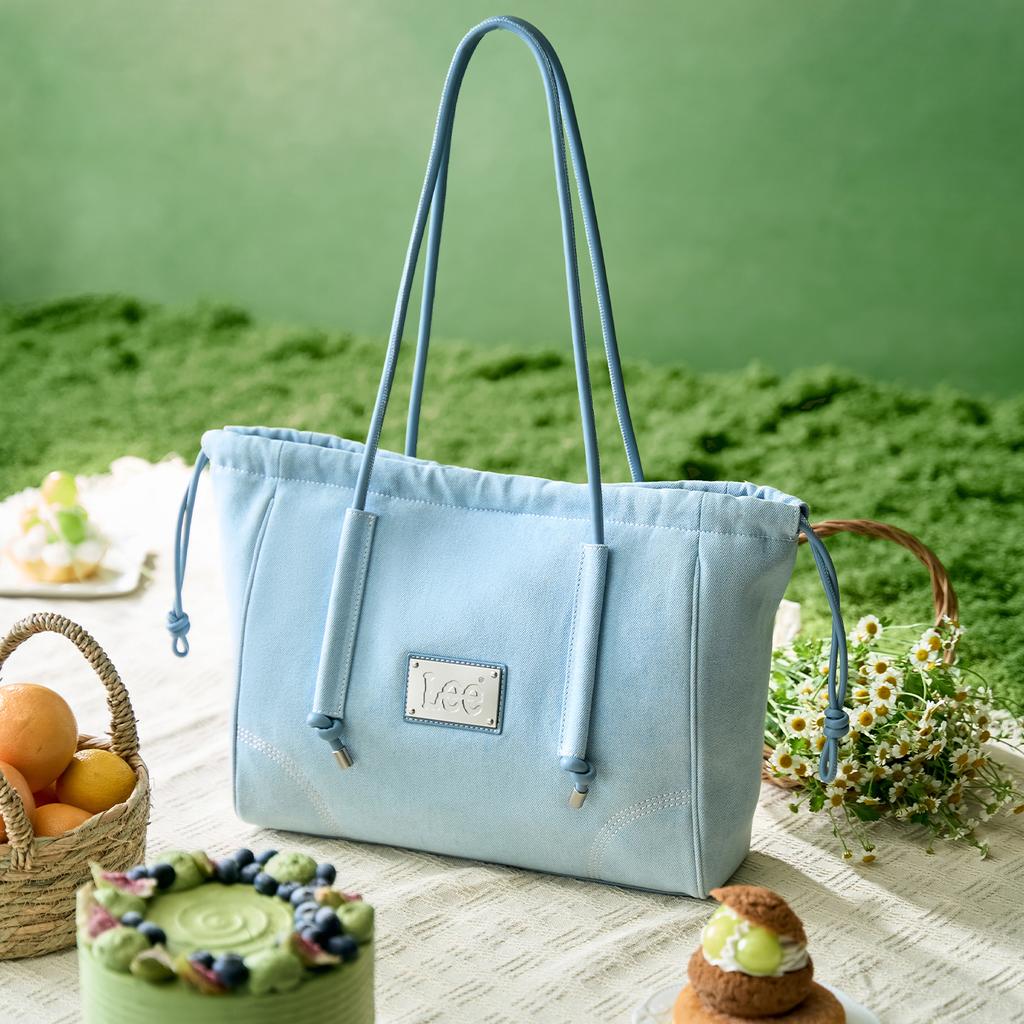 New Lee Fabric, PU Crossbody Bag, Shoulder Bag, Handbag Large Women's Light Blue LE250015L-502