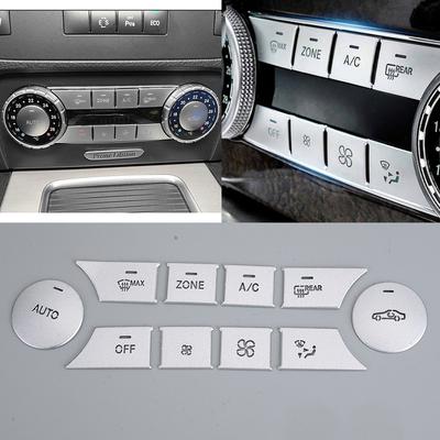 10 Adet/Set Orta Konsol Hava AC Düğmesi Kapak Trim Benz C CLS GL GLK ML W204 S204 W166 C218 X218 X164 X166 X204 W164 için Uyumlu ABS