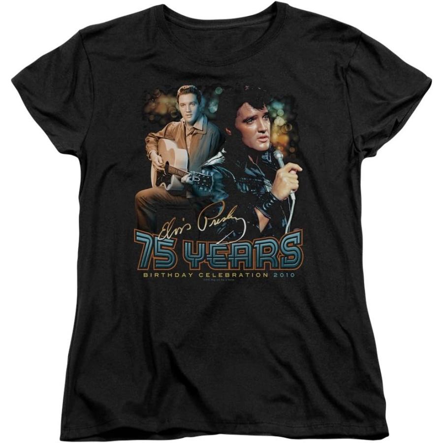 

Elvis - 75 Years Womens T-Shirt in Black XXXXXL чорний