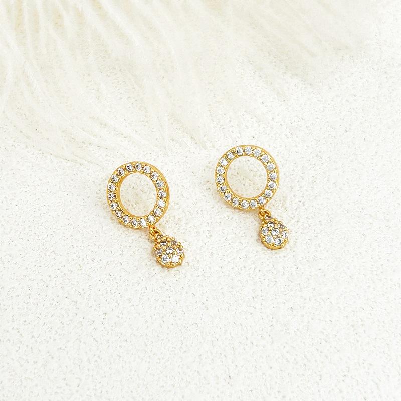 Manufacturer'S Supply Of High-Grade Wind Micro-Inlaid Zircon Earrings And Earrings Are In Stock.