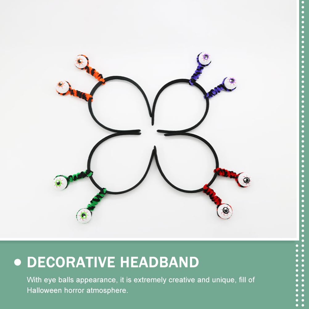 Lurrose 4-Piece Halloween Headbands, Lightweight and Comfortable Headpieces with Eye-catching Designs, Fun Party Hair Accessories, and Photo Props