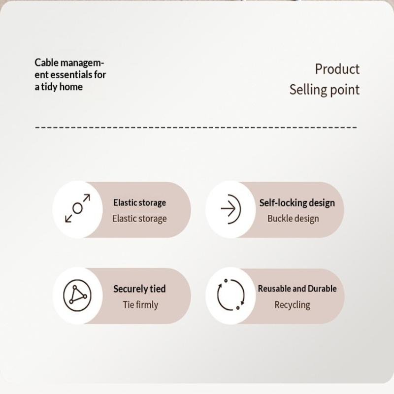 10 Pcs Creative Silicone Cable Organizer Data Cable Headphone Cable Storage Charging Cable Sorting Multifunctional Winder Strap