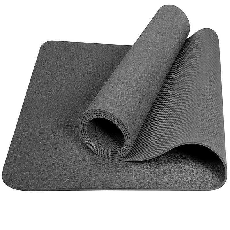 Odorless Non-Slip 6mm TPE Solid Color Yoga Mat for Fitness