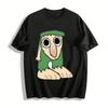 Funny Long Nose Green Cartoon Print Casual T-Shirt Pure Cotton T-shirt