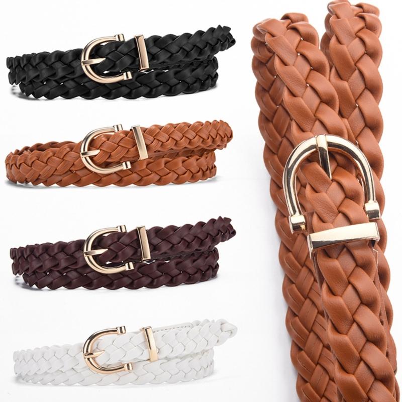 Braided Traditional Waist Chain Belt for Women Prom Banquet Club Party Hot Girl Simple Elegant Woven Belt