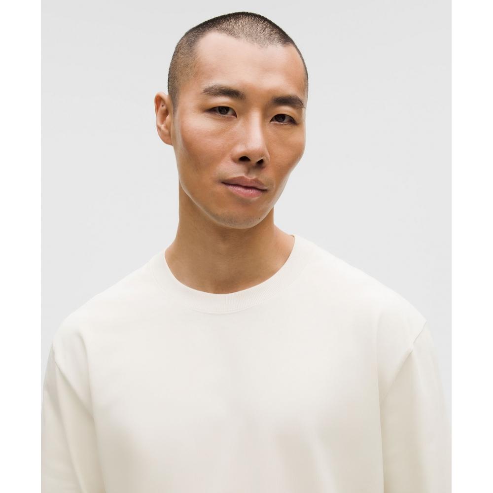 Lululemon Heavyweight Cotton Jersey Long Sleeve Shirt Light Ivory