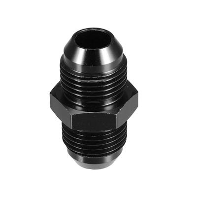 Car Fuel Pipe Connector Universal Male To Male Flare Coupling Hose Fitting Adapter Black 1pcs AN8