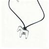 INS Fashion Smooth Surface Horse Chain Tassel Pendant Necklaces for Women Silver Plated Snake Chain Long Sweater Chain