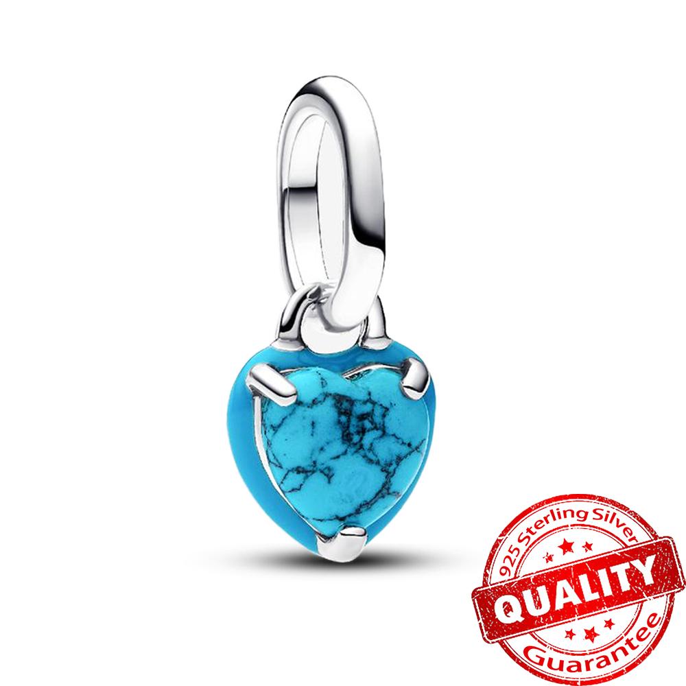 Colorful Chakra Heart Mini Dangle Charm Fit Brand Me/Moment Bracelet Copper Enamel & Crystal Jewelry Pendant Gift