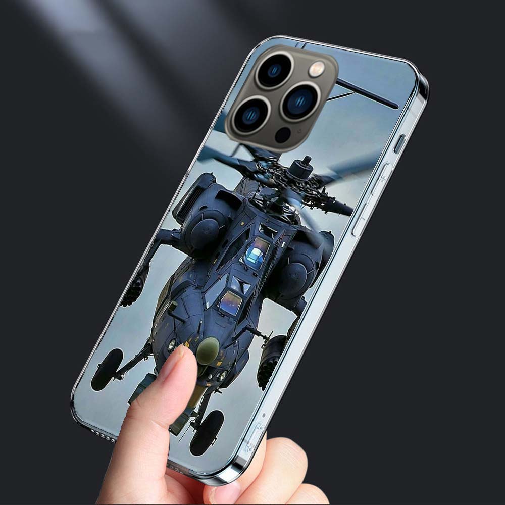 Fighter Jet Phone Case For Iphone 16E 15 Pro 14 Plus 17E 16 17 Pro Max Air 11 12 13 Mini Shockproof Capa Cute Cover TPU Clear