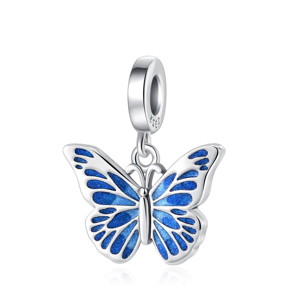 Original Early Spring Butterfly Charms Pendant Copper Fit Bracelet Trinket Necklace For Women Jewelry Making Party Gift