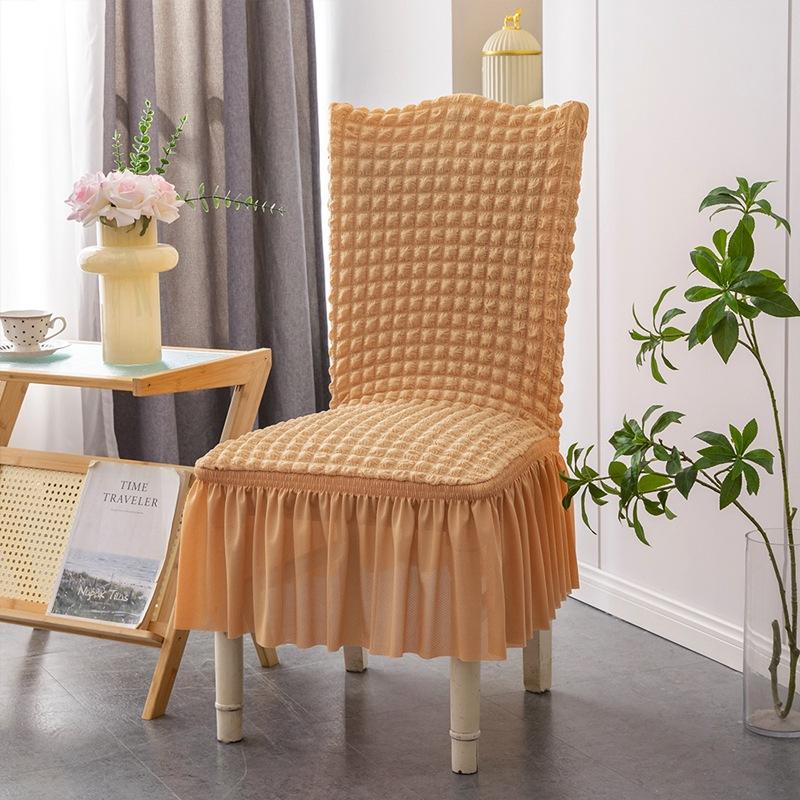 Thickened Seersucker Lace Chair Cover All In One Elastic All-purpose Hotel Banquet Table Chair Cover