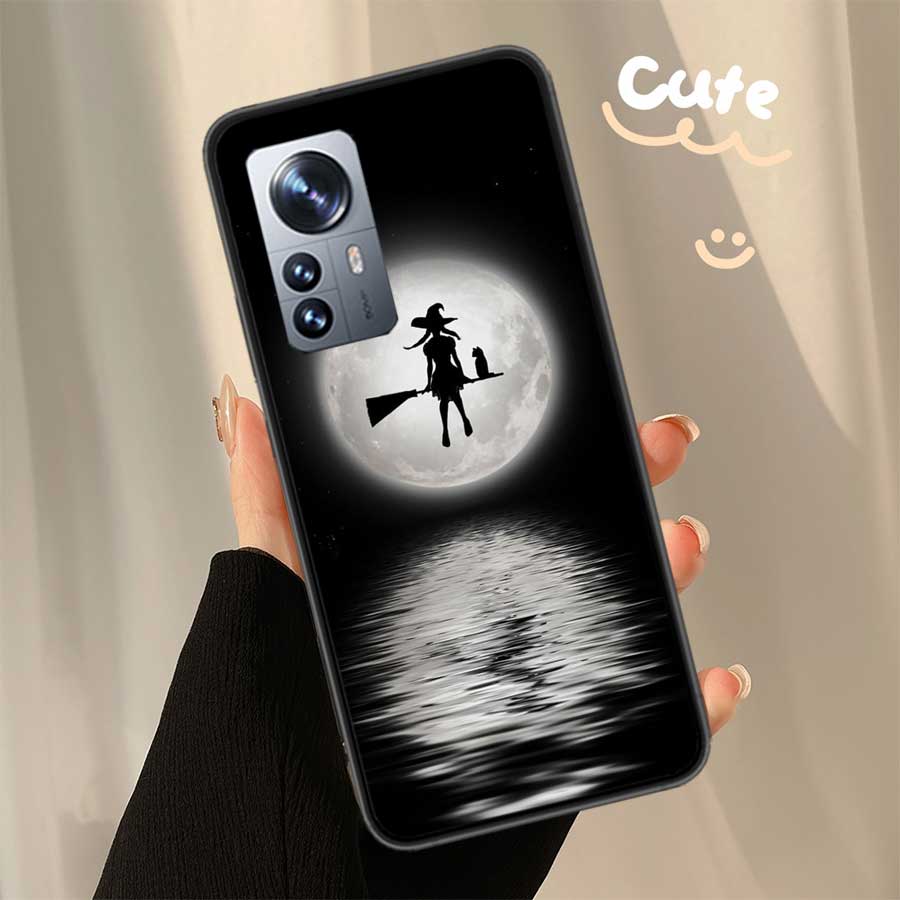 Halloween Moon Witch Horror Phone Case For Xiaomi Poco X7 X6 X5 X4 X3 GT NFC M4 M5 Pro 5G M3 Mi F6 F5 F4 F3 F2 F1 Capa Coque TPU