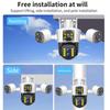 8K 16MP Wifi IP Outdoor Four Lens 10X Zoom PTZ Camera Auto Tracking Smart Security Protection Video Surveillance