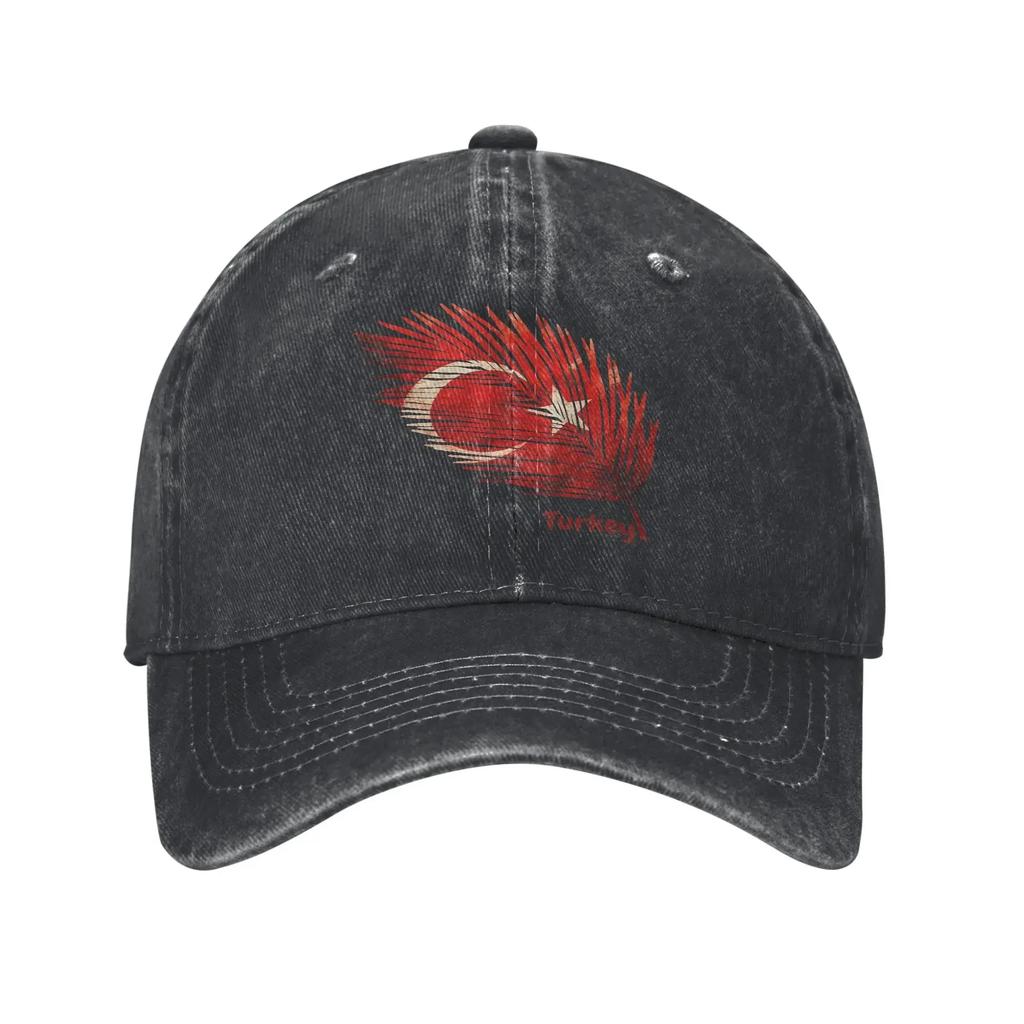 Turkish Flag Turkey Proud  Baseball Caps Unisex Distressed Denim Snapback Cap Outdoor All Seasons Travel Adjustable Caps Hat