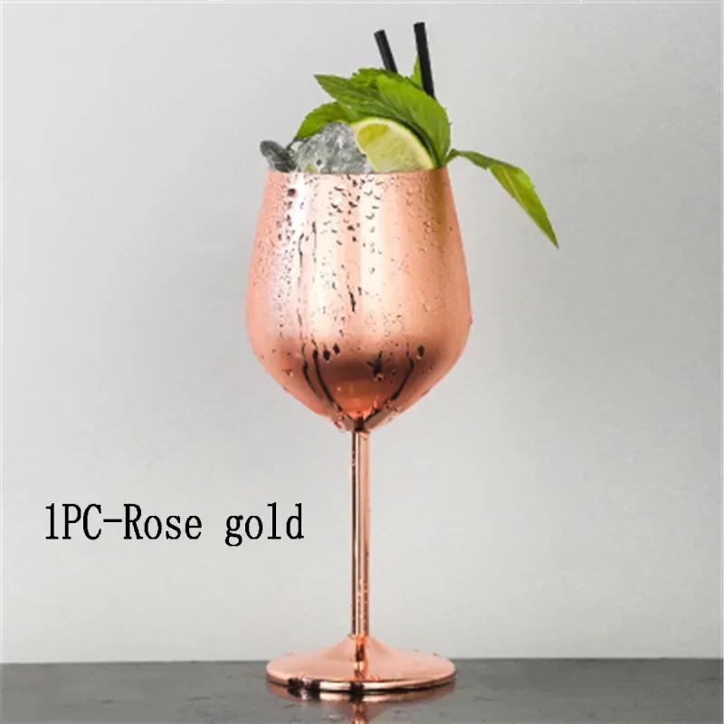 2Pcs Wine Glasses Stainless Steel Metal Wineglass Bar Wine Glass Champagne Cocktail Drinking Cup Charms Party Supplies