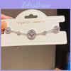 Copper Zircon Round Hand Chain For Women Light Luxury Style Perfect For Daily Wear