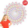 Outus 122 Pieces Classroom Incentive Chart for 6 Designs with 1760 Pieces Colorful Star Stickers for Classroom Teaching Kids Behavior Chore Reward