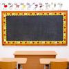 6 Pcs Bulletin Board Borders Pencil Print Border Trim Decorative Sticker Bulletin Border Trim for Classroom Decorations