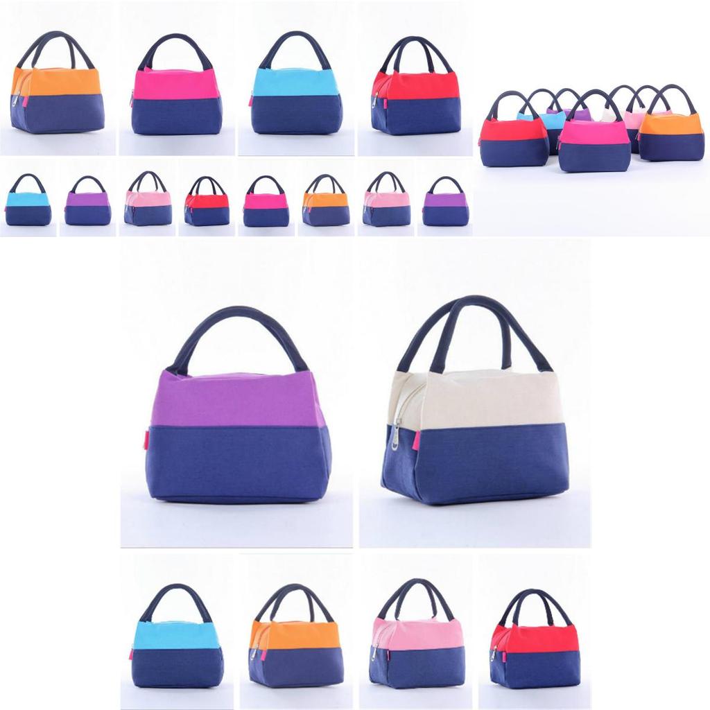 Lightweight Canvas Lunch Bag With Leakproof Feature And Easy-carry Handle
