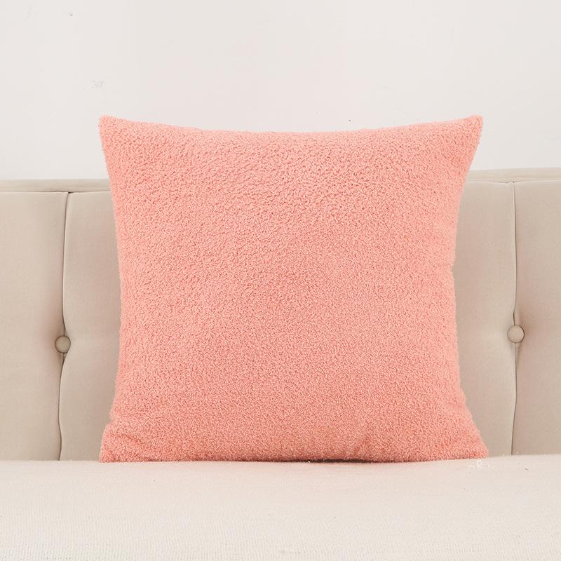 Plush Velvet Pillow Cover Premium Teddy Fleece Sofa Cushion Case Office Nap Pillow Seat Back Support Home Decor Throw Pillowcase