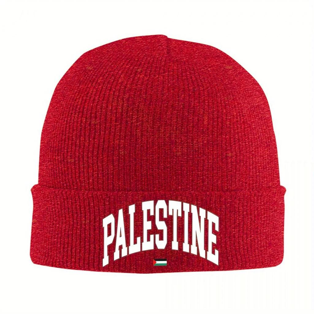 New Palestine Flag Beanie Hats Funny Caps Adult Unisex Outdoor Skullies Beanies Autumn Printed Warm Soft Beanie Hat