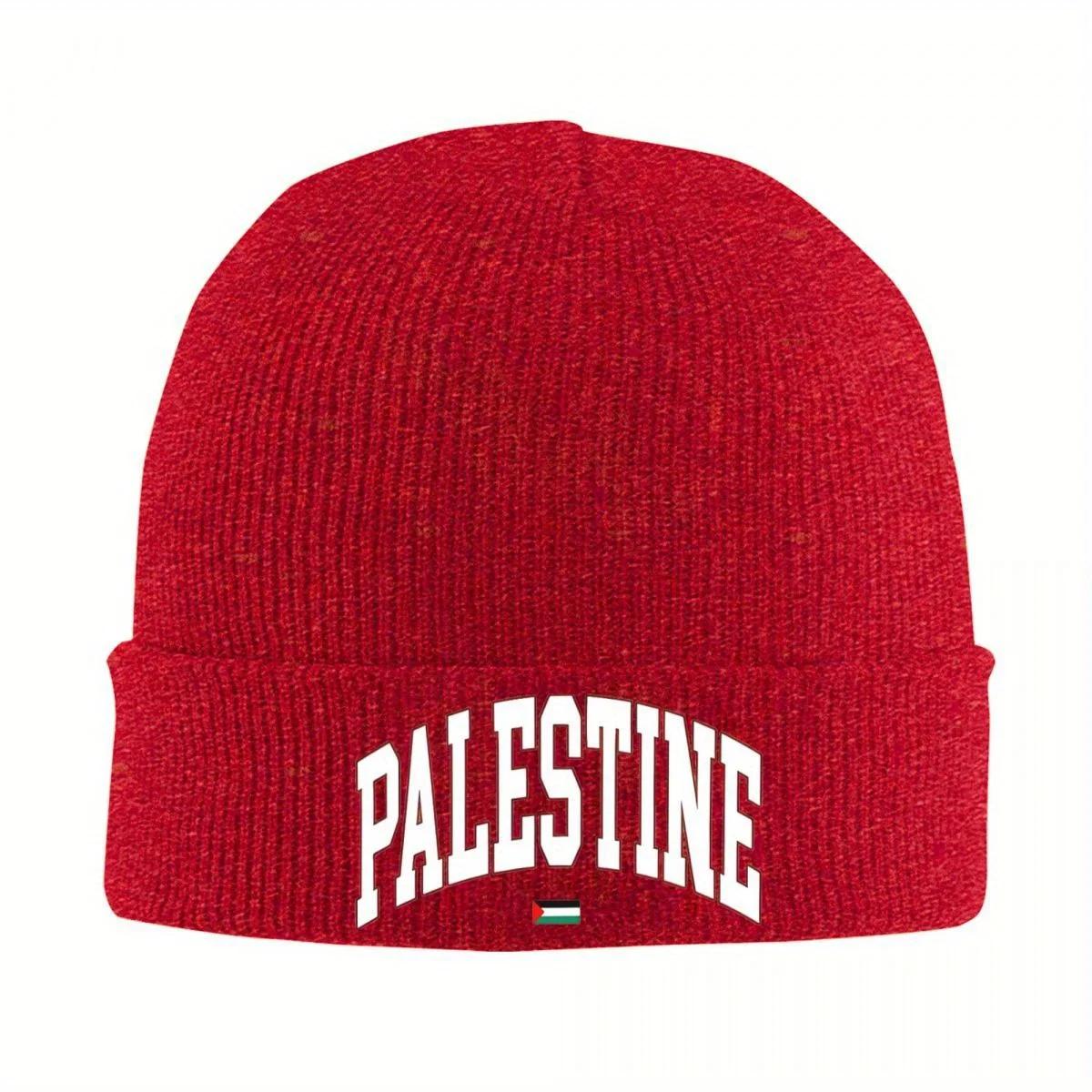 

New Palestine Flag Beanie Hats Funny Caps Adult Unisex Outdoor Skullies Beanies Autumn Printed Warm Soft Beanie Hat