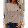 Long-sleeve Crew-neck T-shirt — Comfortable Autumn/winter Top, Machine Washable, Suitable for Casual Dresses