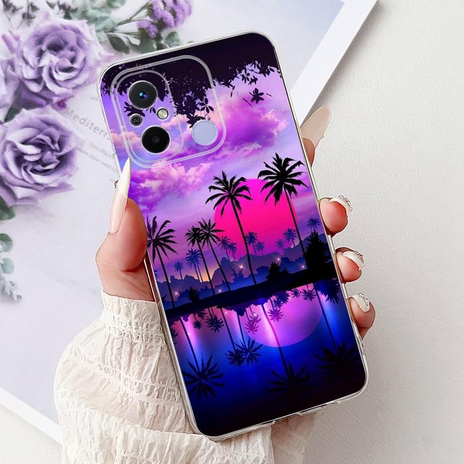 For Xiaomi Redmi 12C Case Cute Cat Luxury Butterfly Painted Cover 6.71'' Soft Silicone Phone Cases For Redmi 12C Redmi12C Fundas