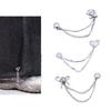 3 Pcs Magnetic Clothing Clips with Chain Sweet Bows Magnetic Buckles Removable Magnetic Pins Heart Pants Clips