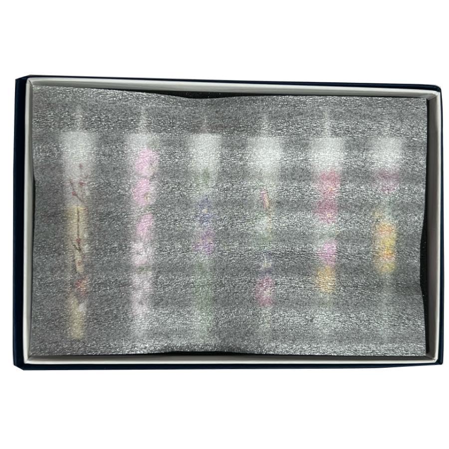 (Gift Wrapping Included) Hand-painted Flower Candles, Size 3, Set of 6. Perfect for Buddhist Altars, Buddhist Memorials, or As a Gift. Perfect As an