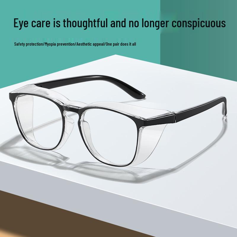 Fashionable Anti-Blue Light TR90 Transparent Glasses: Lightweight, Windproof, Sandproof, Splashproof, with Pollen Protection