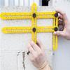 Outil Règle Multi-Angles - Jaune - 25 cm x 12 cm - ABS