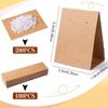 100Pcs Standing Earring Display Cards Blank Earring Card Holder Paper 200x Earplug for Small Business Jewelry Packaging