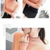 Suéter coreano acolchado de cuello semi alto Camiseta básica diaria para mujer Otoño e Invierno Debajo del suéter de punto