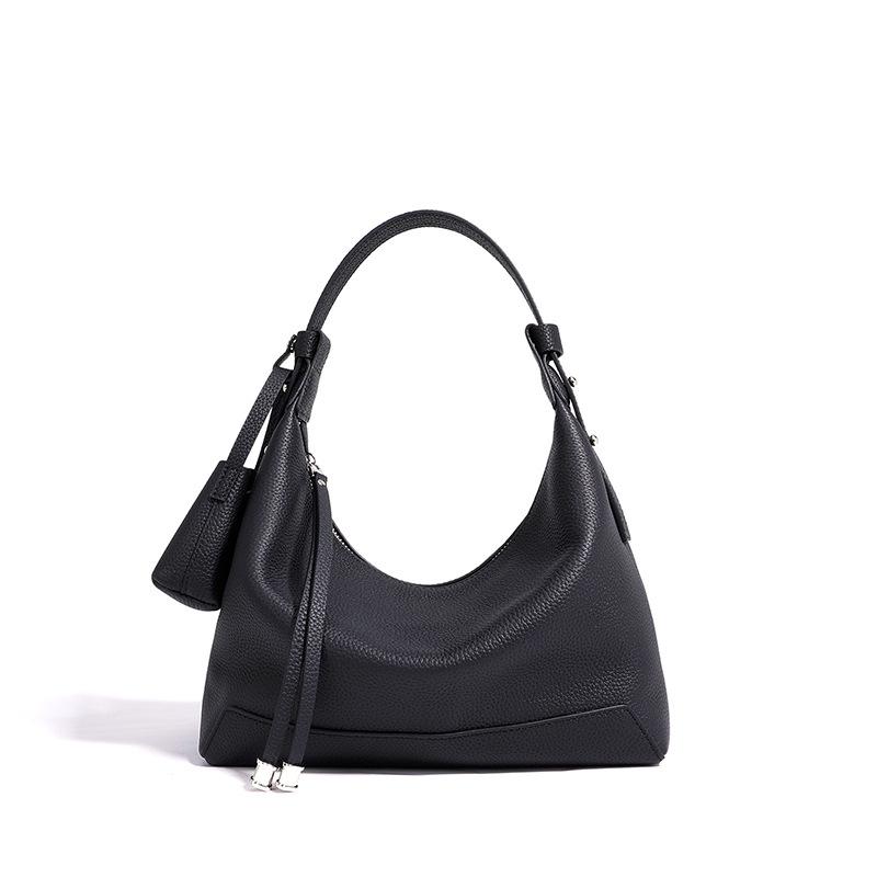 Girls Design Sense Leather Shoulder Bag Versatile Large Capacity Women's Office Workers Handbag Female Hobo Bag