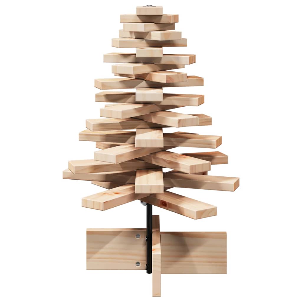 Wooden Christmas Tree for Decorating 60 Cm Solid Pine Wood