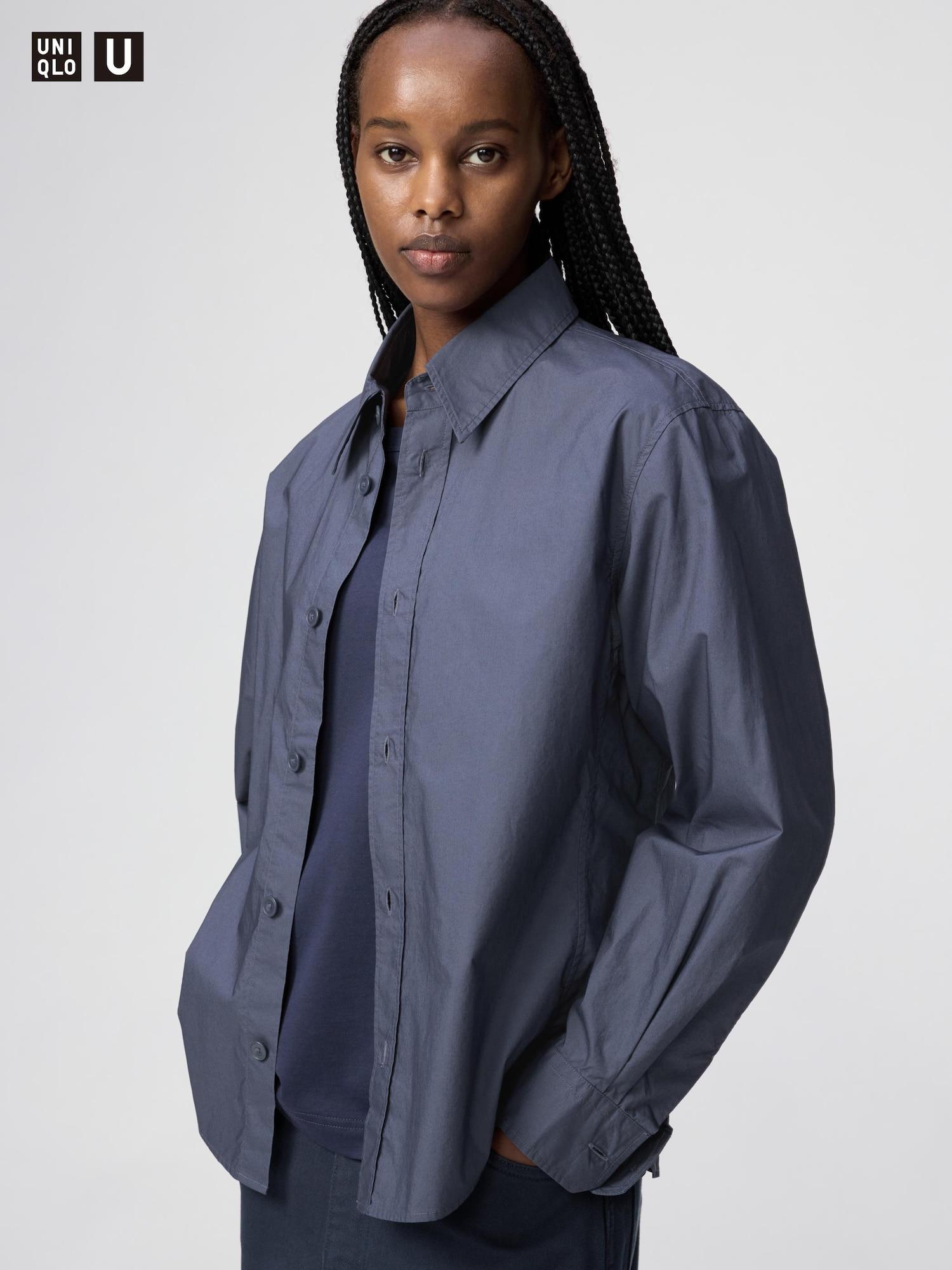 

Рубашка Uniqlo из хлопка с длинным рукавом